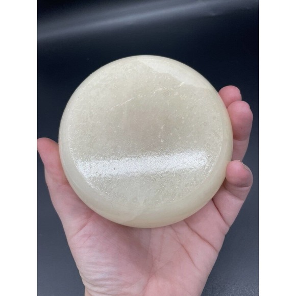 Vintage Alabaster Trinket Box Hand Painted Flowers Jewelry Box Made In Italy - Picture 6 of 7